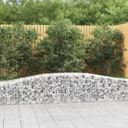 Paniers &agrave; gabions arqu&eacute;s 4 pcs 400x50x40/60 cm Fer galvanis&eacute;