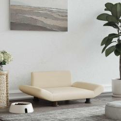 Lit pour chien cr&egrave;me 70x45x28 cm tissu