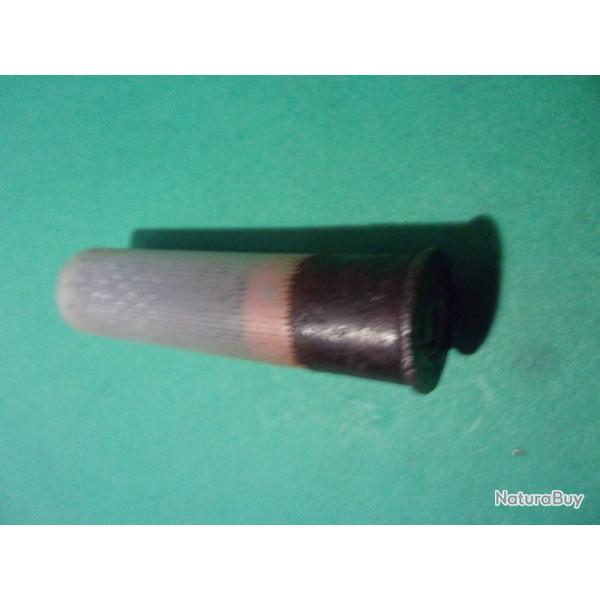 Cartouche de chasse rare cal: 28, culot acier, �tui plastic translucide de 60 m/m