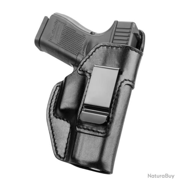 Holster Glock 44 Cuir Vritable - Fait Main - Port Interne - SKX INDUSTRIES