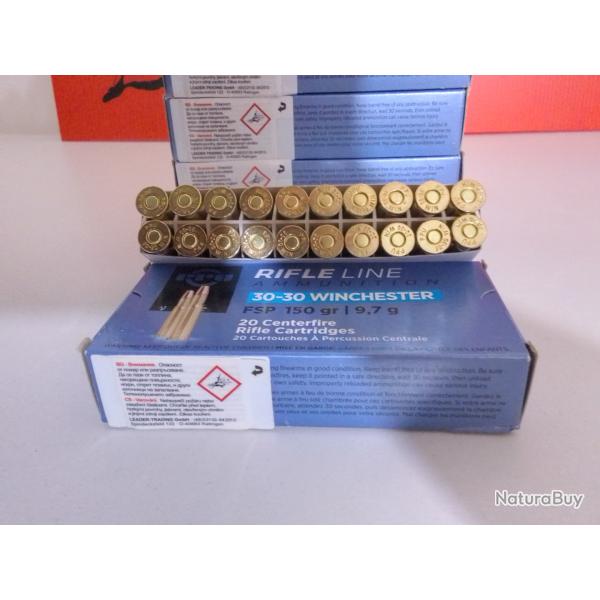 Munitions calibre 30 30 Winchester