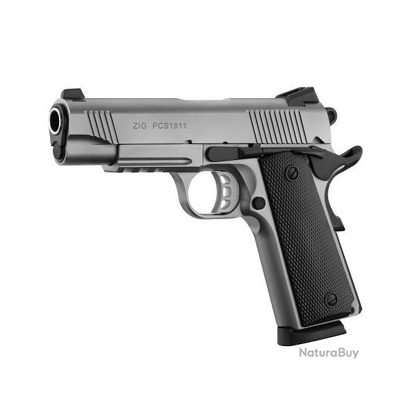Pistolet TISAS Zig PCS 1911 Commander Inox 4.25" Cal.45 ACP