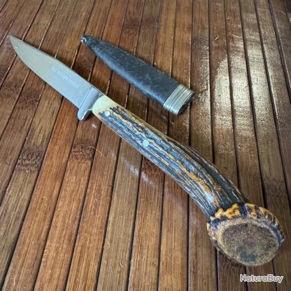 COUTEAU VINTAGE TRADITIONNEL ALLEMAND NICKER 1950-1960 FABRICATION ARTISANALE A SOLINGEN