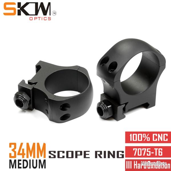 Anneaux de lunette de vise DulrapDuty, monture 7075-T6 moyen, 34mm LIVRAISON GRATUITE !!