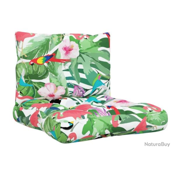 Coussins de palette multicolores en tissu Oxford - Lot de 2, confort et design extrieur