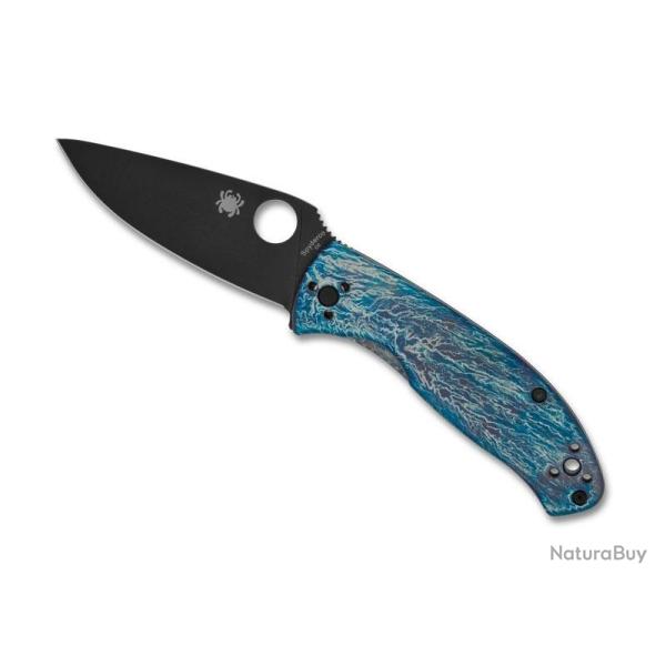 Spyderco TENACIOUS Titanium marbr� bleu C122TIBLBKD2P