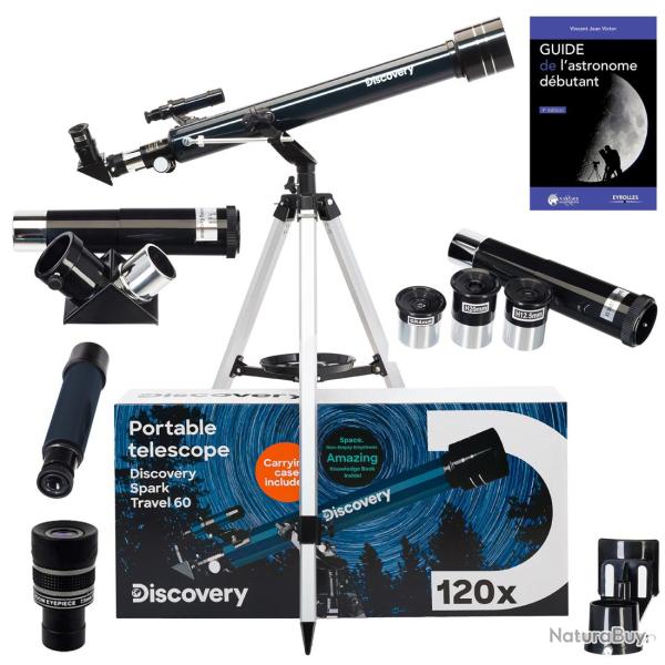 Pack T�lescope Discovery Spark Travel 60 avec Zoom, Oculaires et Accessoires