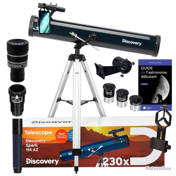 Pack Tlescope Astrophotographie Discovery Spark 114 AZ avec Zoom et Accessoires