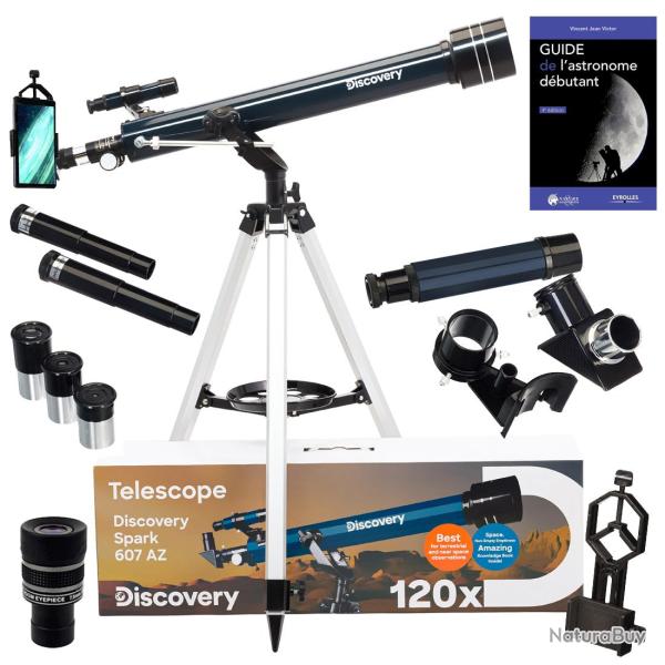 T�lescope Astrophotographie Discovery Spark 607 AZ avec Zoom, Oculaires et Accessoires