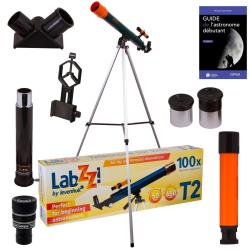 T&eacute;lescope Astrophotographie Levenhuk LabZZ T2 avec Zoom, Oculaires et Accessoires