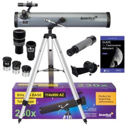 Pack Télescope Levenhuk Blitz 114 Base avec Zoom, Oculaires et Accessoires