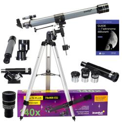 Pack T&eacute;lescope Levenhuk Blitz 70 Plus avec Zoom, Oculaires et Accessoires