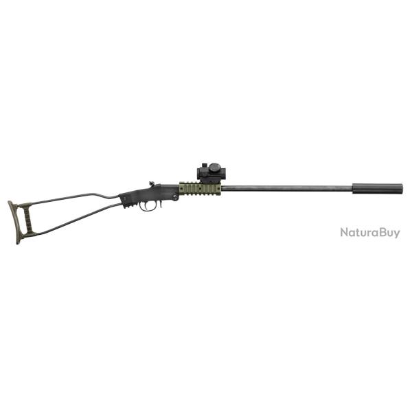 Carabine pliante CHIAPPA Little Badger verts - 22 LR-OD + Point rouge + Modrateur de son + Mallette