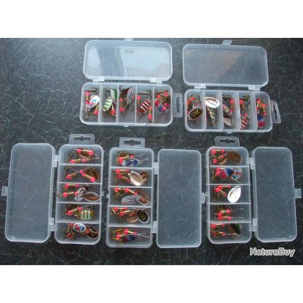 Lot de 50 cuill�res taille N� 2 pour truites, perches, sandre, brochet ...