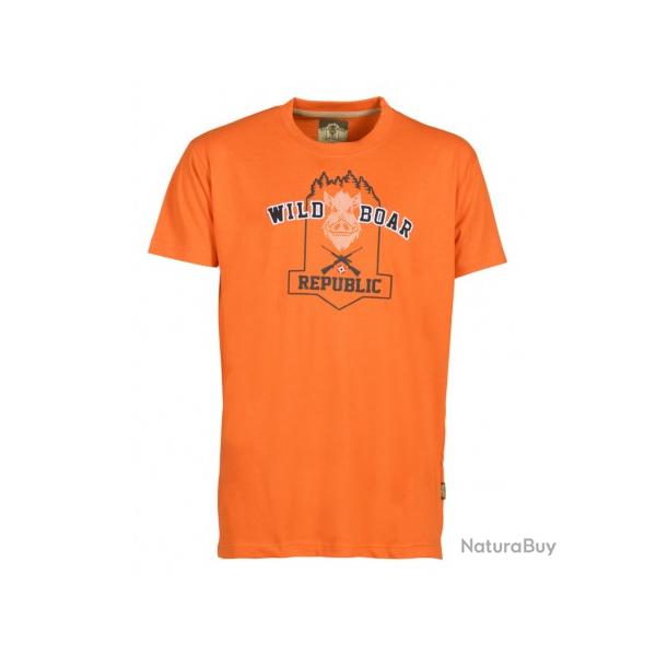 Tee-shirt Wild Boar Republic Orange Percussion