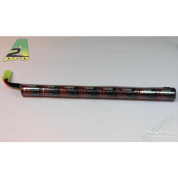 Batterie Ni-Mh b�ton 9.6 V - 1600 mAh | A2 pro (0501 0002) - Airsoft