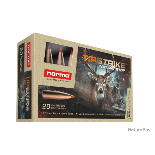 Munitions NORMA 6.5X55 9.1G 140GR TIPSTRIKE x5 boites