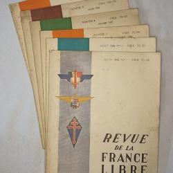 Ensemble de revues de la France Libre N&deg; de 1 &agrave; 6