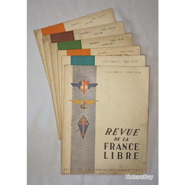 Ensemble de revues de la France Libre N� de 1 � 6