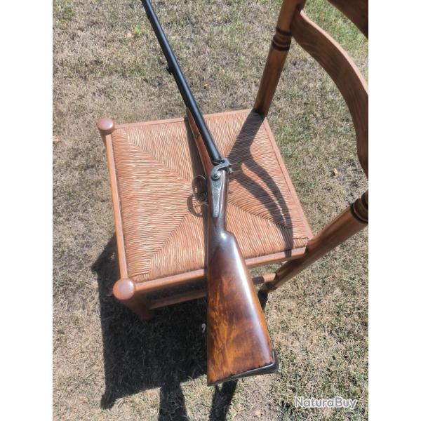 magnifique fusil de collection a capsule tre beau bois crosse sculpte bronzage neuf