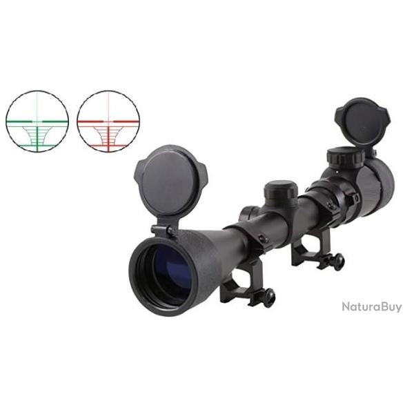 LUNETTE 4X32E ROUGE/VERT (NOIR)