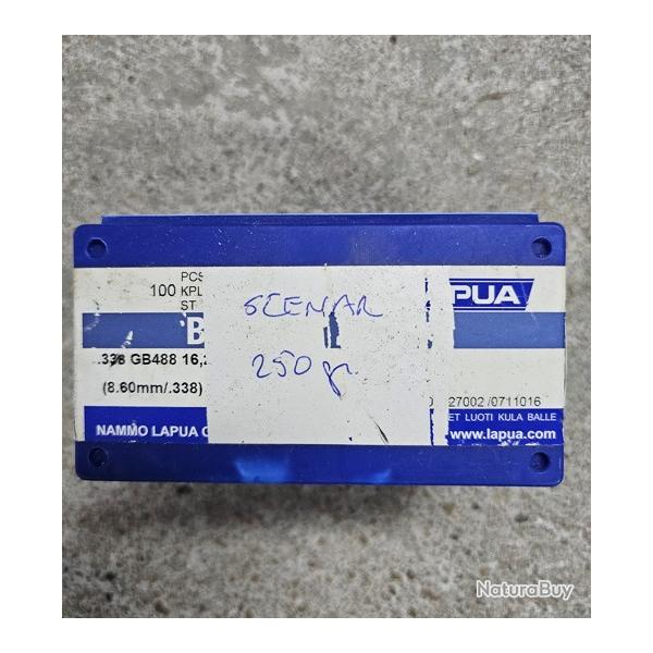 Ogives scenar 338 lapua 250 gr