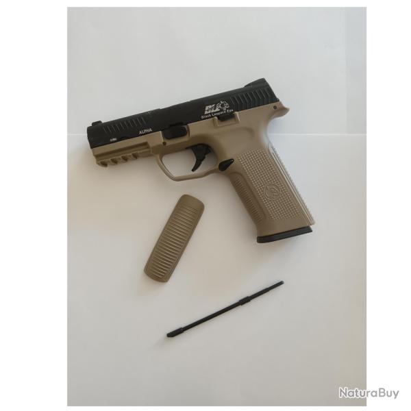 Pistolet Airsoft ICS BLE Black Leopard Eye Alpha GBB Gaz Blowback Black/Tan