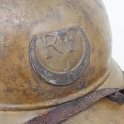 CASQUE ADRIAN MODELE 15 TIRAILLEURS ARM&Eacute;E D'AFRIQUE - FRANCE WW1 PREMIERE GUERRE MONDIALE Bon France