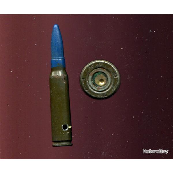 7.5 x 54 MAS � blanc - balle pointue en bois bleu  - �tui acier laqu� vert