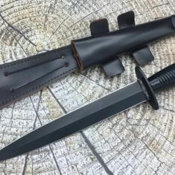 Böker 02HY002 - Dague Commando Double Tranchant en Acier 440A avec Étui Kydex