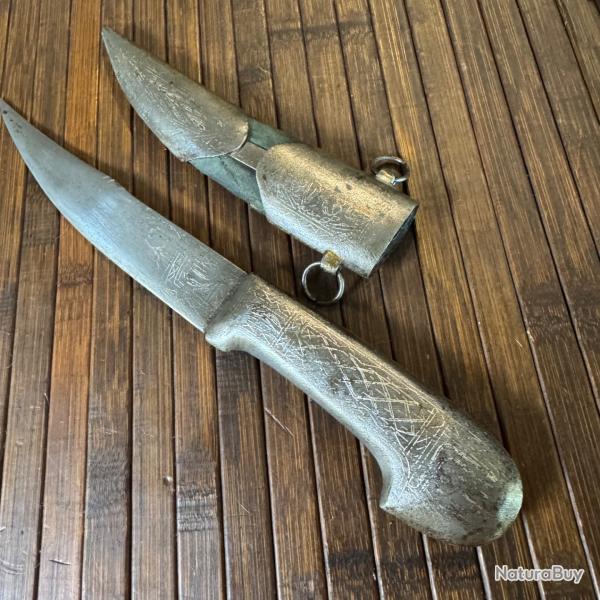 BEAU POIGNARD INDO-PERSE KOFTGARI ARGENT OTTOMAN