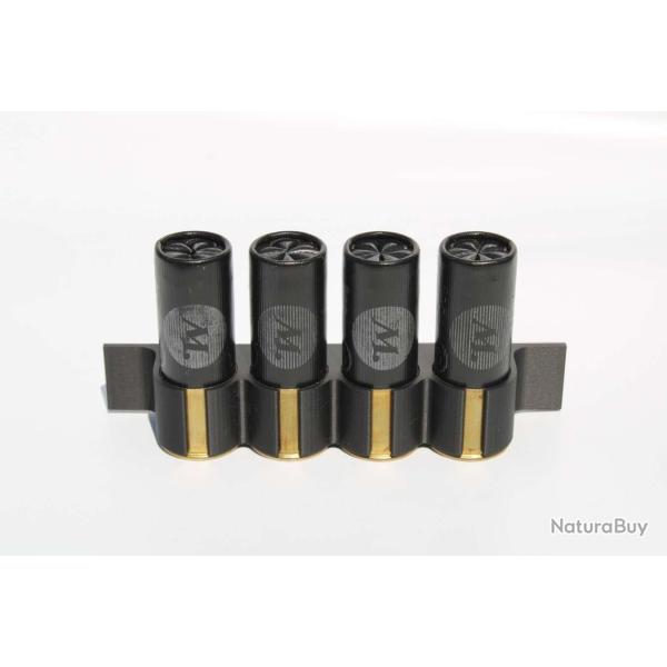 Support cartouches calibre 12 Noir - impression 3D - � fixer sur carabine ou fusil