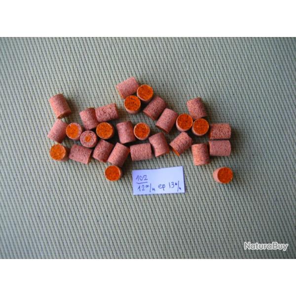 102 rondelles li�ge cal 36 (12mm) �paisseur 13 mm