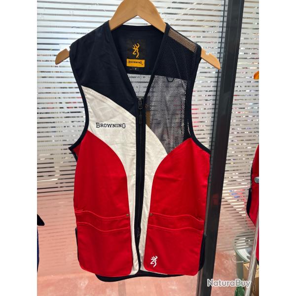 !! NEUF !! GILET BROWNING SPORTER, ROUGE TAILLE S