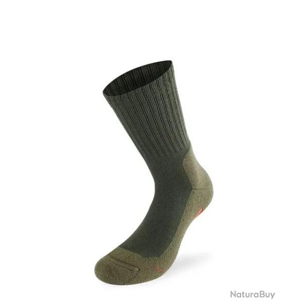 Chaussettes merino Trekking 5.0 vert- lot 2 paires 45-47