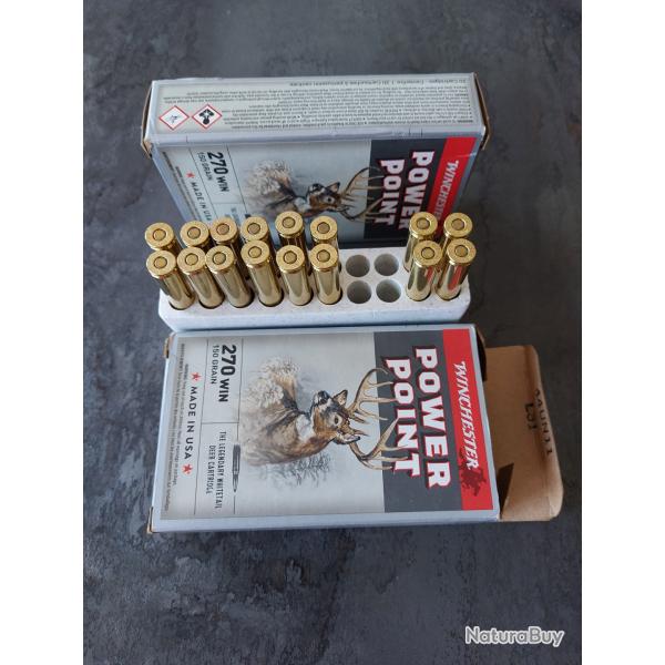 36 Munitions neuves 270 Win Power Point