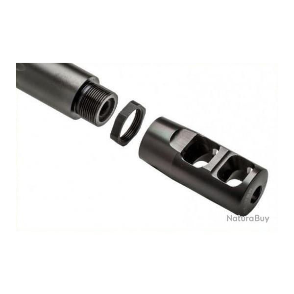 Frein de bouche T2, browning, avec 2 gros events , filetage 14x1, noir