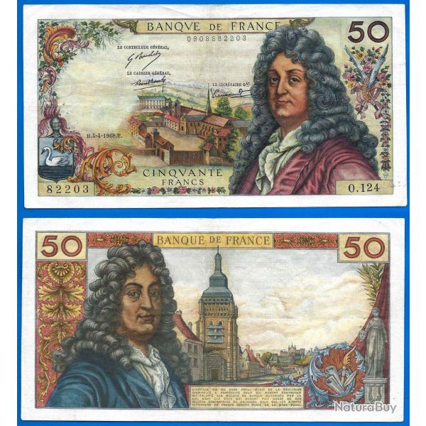France 50 Francs 1968 4 Avril Racine Billet Franc