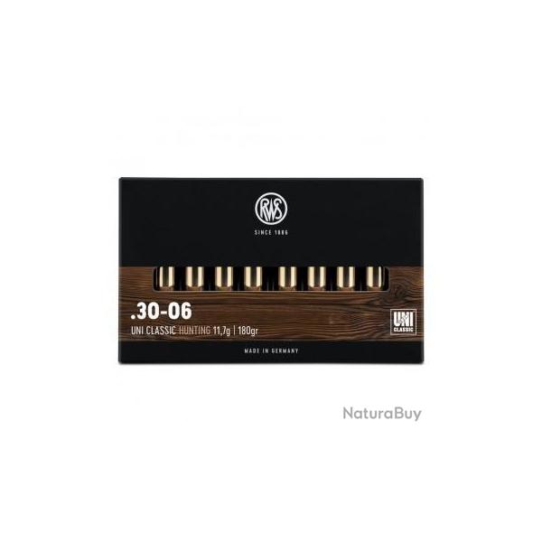 Munitions RWS 30-06 UNI Classic 11.7g 180gr x2 boites