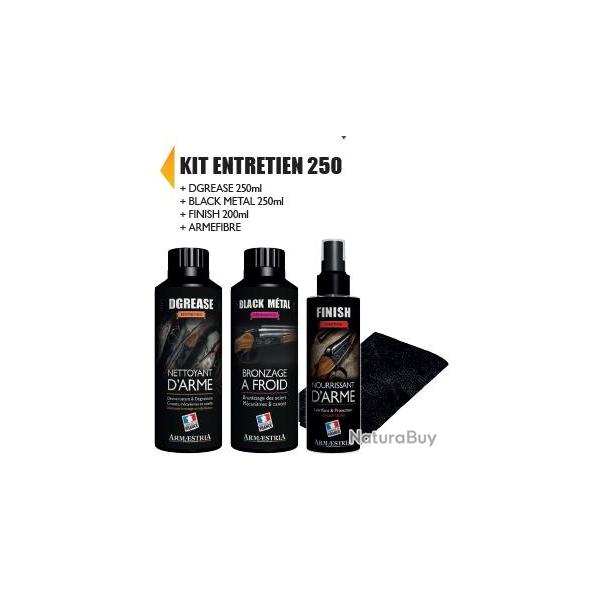 KIT ENTRETIEN 250 "DGREASE+BLACK METAL+FINISH"
