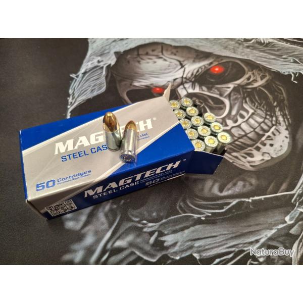 MAGTECH STEEL CASE 9X19 FMJ 124 GRAINS / X 50 /LES MOINS CHER DE NATURABUY (lire l'annonce compl�te)