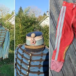 Uniforme militaire de Hussard fran&ccedil;ais (Dolman, K&eacute;pi/Shako et Pantalon) 1874