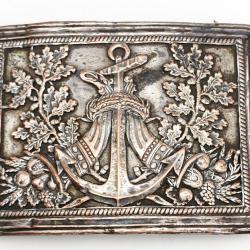 PLAQUE DE CEINTURON DE COMMISSAIRE DES GUERRES DE LA MARINE MODELE DU 1er VENDEMIAIRE An XII - 1803 