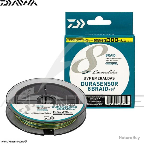 Tresse DAIWA Emeraldas sensor 8 braid +Si2 PE0.8