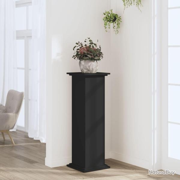 Support pour plantes noir 33x33x100 cm bois d'ingnierie