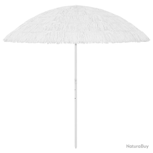 Parasol de plage Hawaii blanc 300 cm