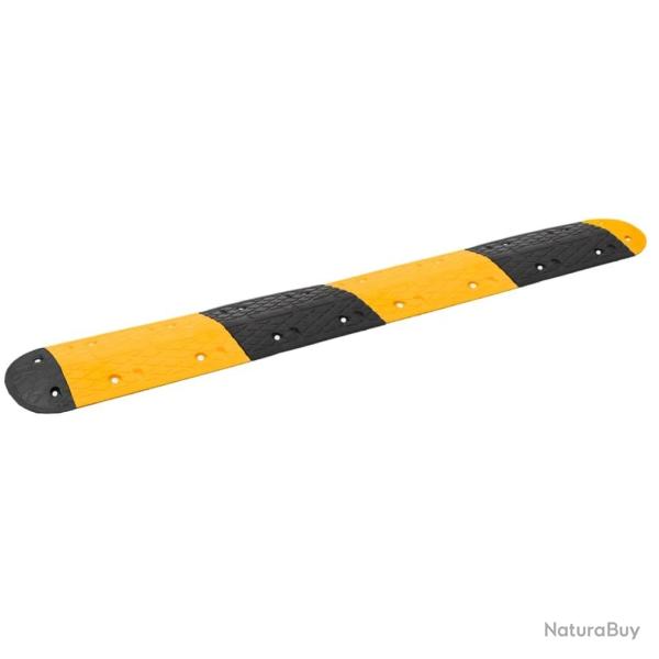 Ralentisseur Jaune et noir 226x32,5x4 cm Caoutchouc