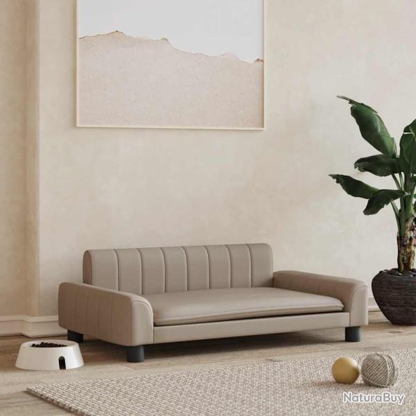 Lit pour chien cappuccino 90x53x30 cm similicuir