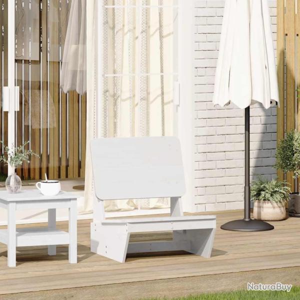 Chaise de jardin blanc 60x64x70,5 cm bois de pin massif