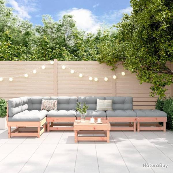 Salon de jardin 7 pcs bois massif douglas